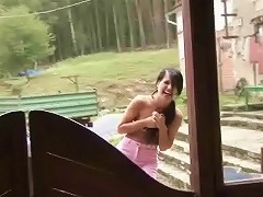 A Girl In Riding Costume Is Standing In Front Of The Stables. She Changes Her T-shirt, Showing Her Tits. Another Girl Joins He^seventeenvideo Homemade